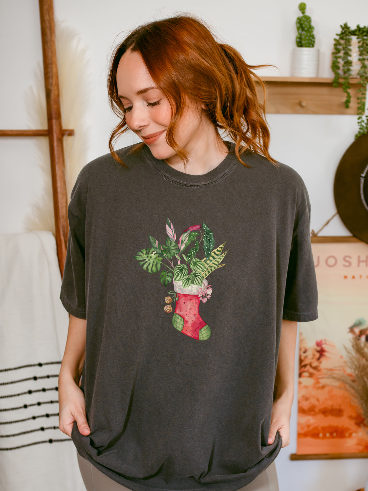 Christmas Sock Full of Plants T-Shirt