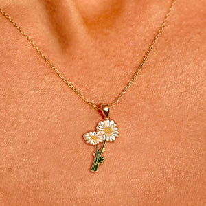 Daisy Flower Necklace – April Birth Flower Cute Necklace