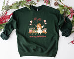 Load image into Gallery viewer, Plants Are My Valentine Sweatshirt, Valentine’s Day Plant Lover Gift, Cute Botanical Crewneck, Plant Mom Sweater
