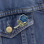 Load image into Gallery viewer, Blue Rose Enamel Pin
