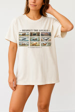 Load image into Gallery viewer, Respect the Locals California Wildlife Vintage T-Shirt – National Park Animal Graphic Tee
