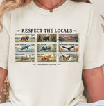 Load image into Gallery viewer, Respect the Locals California Wildlife Vintage T-Shirt – National Park Animal Graphic Tee
