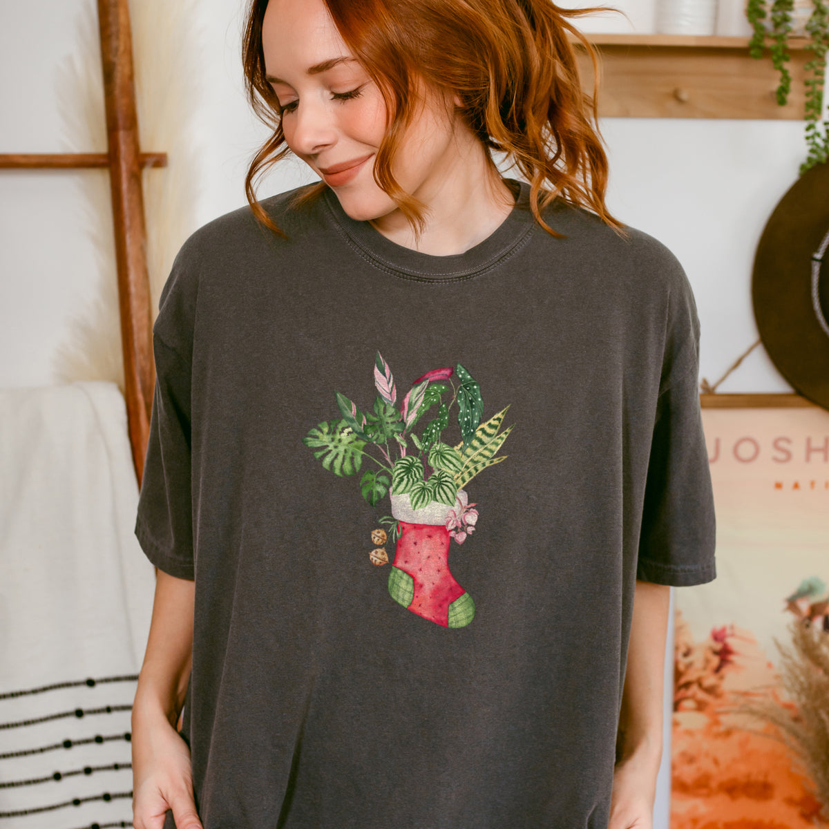 Christmas Sock Full of Plants T-Shirt