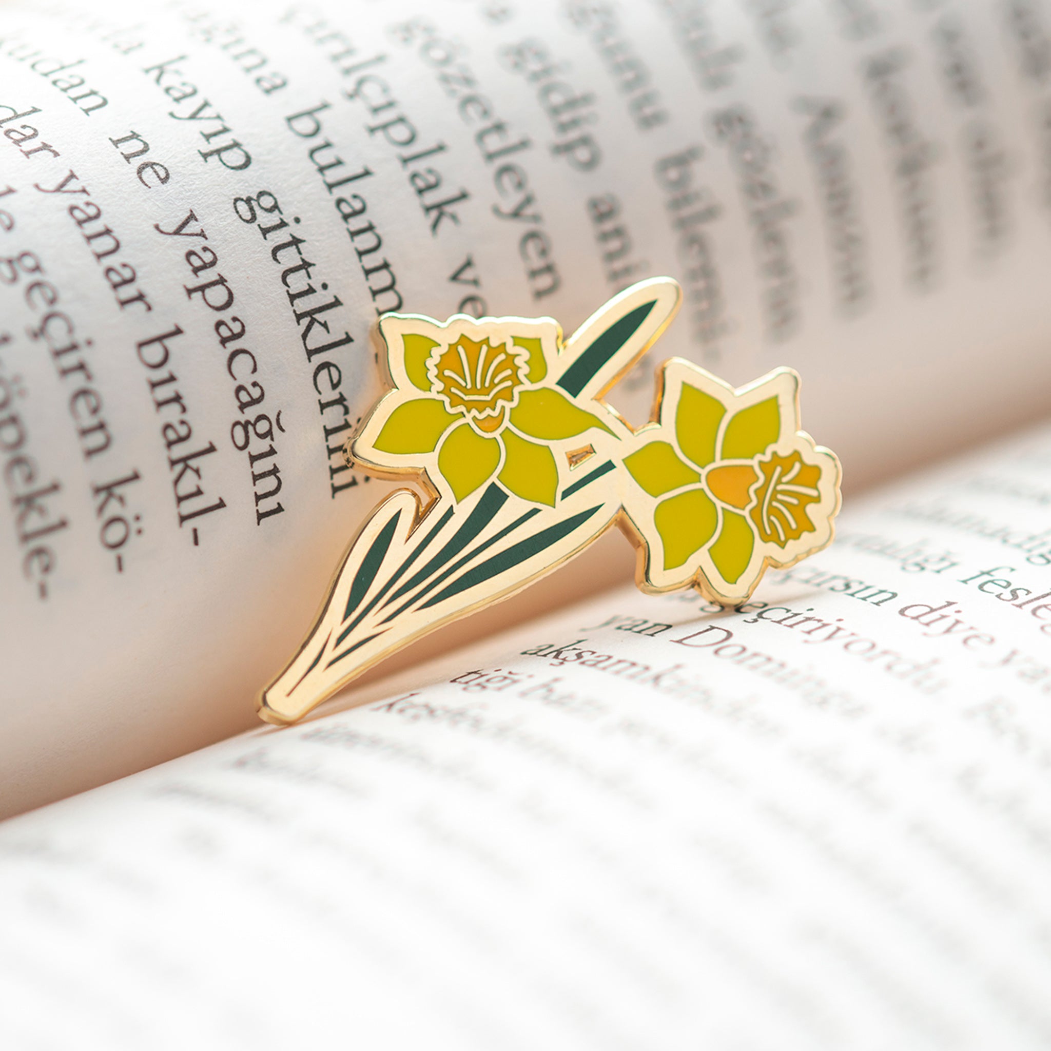 Daffodil Flower Enamel Pin | March Birth Month Flower