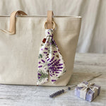 Load image into Gallery viewer, Lavender Satin Scarf Keychain
