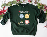 Load image into Gallery viewer, Plant Love Languages Sweatshirt, Valentine’s Day Gift for Plant Lovers, Funny Gardening Crewneck, Plant Mom Sweater
