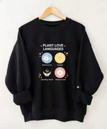 Load image into Gallery viewer, Plant Love Languages Sweatshirt, Valentine’s Day Gift for Plant Lovers, Funny Gardening Crewneck, Plant Mom Sweater

