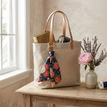 Load image into Gallery viewer, Peony Satin Scarf Keychain
