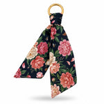 Load image into Gallery viewer, Peony Satin Scarf Keychain
