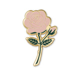 Load image into Gallery viewer, Pink Rose Flower Enamel Pin | June Birth Month Flower
