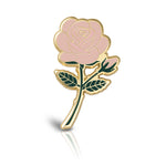 Load image into Gallery viewer, Pink Rose Flower Enamel Pin | June Birth Month Flower
