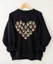 Potted Plants Heart Sweatshirt