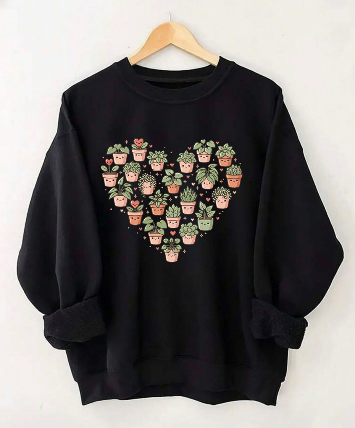 Potted Plants Heart Sweatshirt