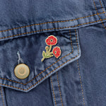 Load image into Gallery viewer, Poppy Wildflower Enamel Pin / Poppy Floral Brooch
