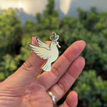 Load and play video in Gallery viewer, Peace Dove Enamel Pin – Symbol of Hope, Harmony &amp; New Beginnings
