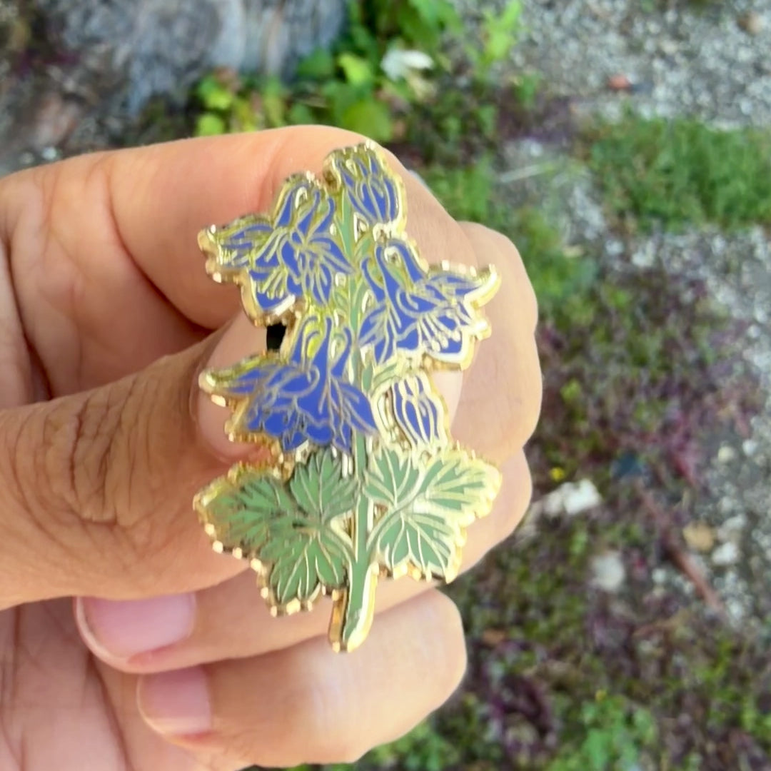 Load video: Colorado Columbine Enamel Pin