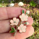 Load and play video in Gallery viewer, Cherry Blossom Enamel Pin Sakura Flower Pin, Floral Lapel Pin, Spring Flower Gift, Nature Inspired Pin for Jacket or Bag
