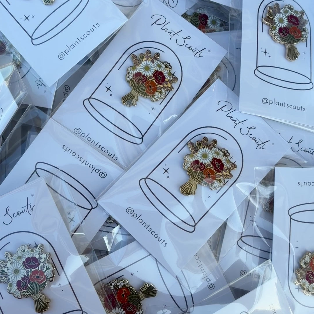 Load video: Wildflower Bouquet Pin