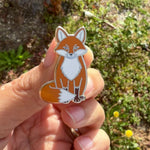Load and play video in Gallery viewer, Cute Fox Enamel Pin Woodland Animal Pin, Fox Lover Gift, Nature Inspired Lapel Pin for Jacket, Backpack or Hat
