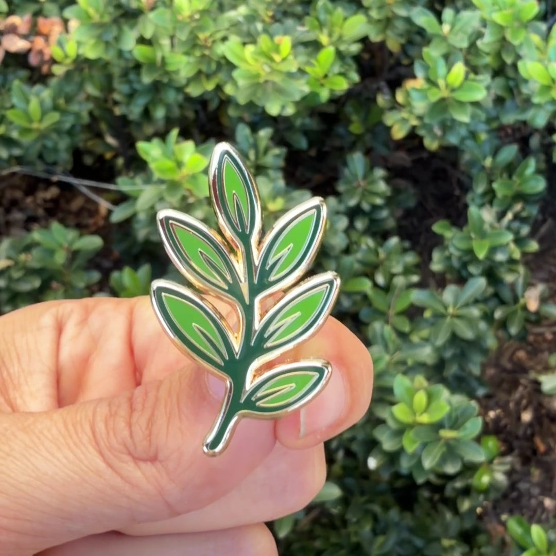 Load video: Olive Branch Enamel Pin