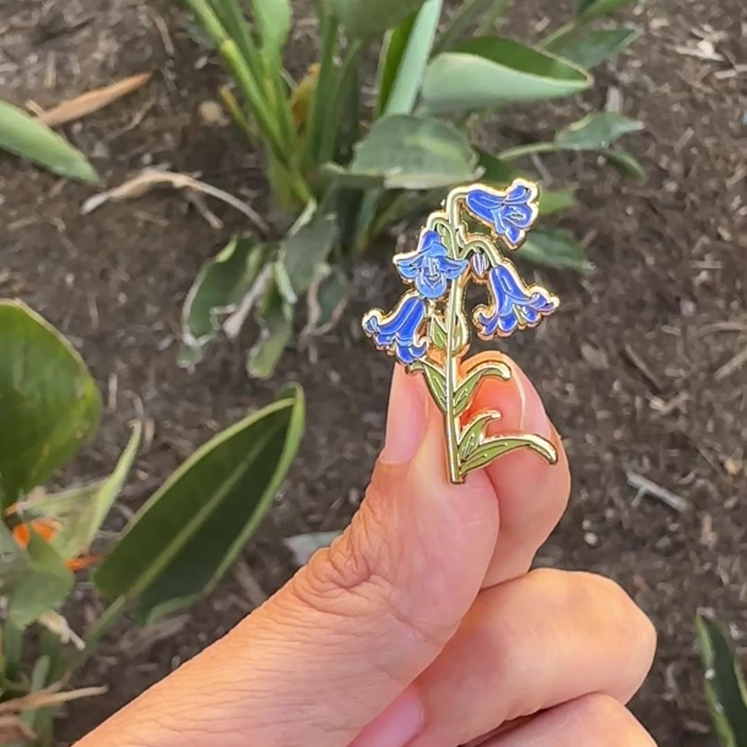Load video: Bluebell Enamel Pin