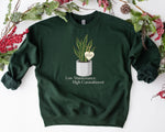 Load image into Gallery viewer, Low Maintenance High Commitment Sweatshirt, Valentine’s Day Plant Lover Gift, Snake Plant Crewneck, Funny Plant Mom Sweater

