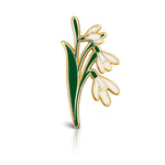 Load image into Gallery viewer, Snowdrop Enamel Pin - Exquisite Botanical Accessory January Birth Month Flower
