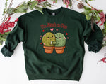Load image into Gallery viewer, I’m Stuck on You Sweatshirt, Valentine’s Day Plant Lover Gift, Cute Cactus Couple Crewneck, Funny Love Plant Sweater
