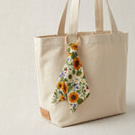 Load image into Gallery viewer, Sunflower Satin Scarf Keychain
