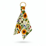 Load image into Gallery viewer, Sunflower Satin Scarf Keychain
