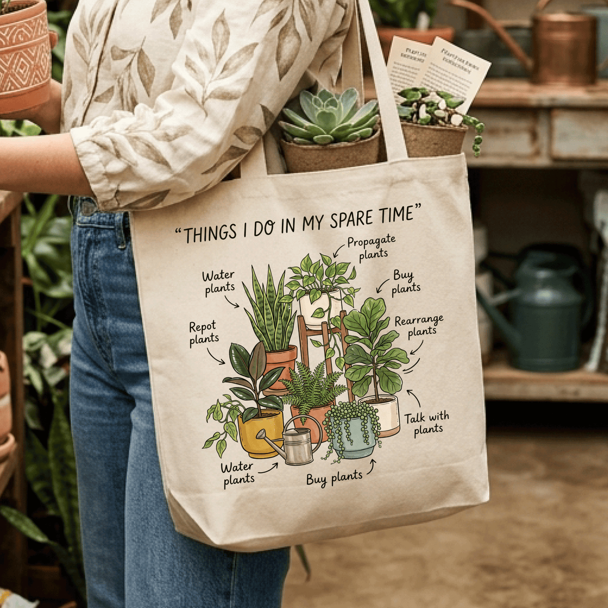 Spare Time Plant Tote