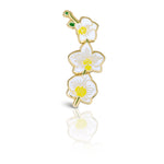 Load image into Gallery viewer, White Orchid Enamel Pin - The Perfect Gift for Flower Enthusiasts
