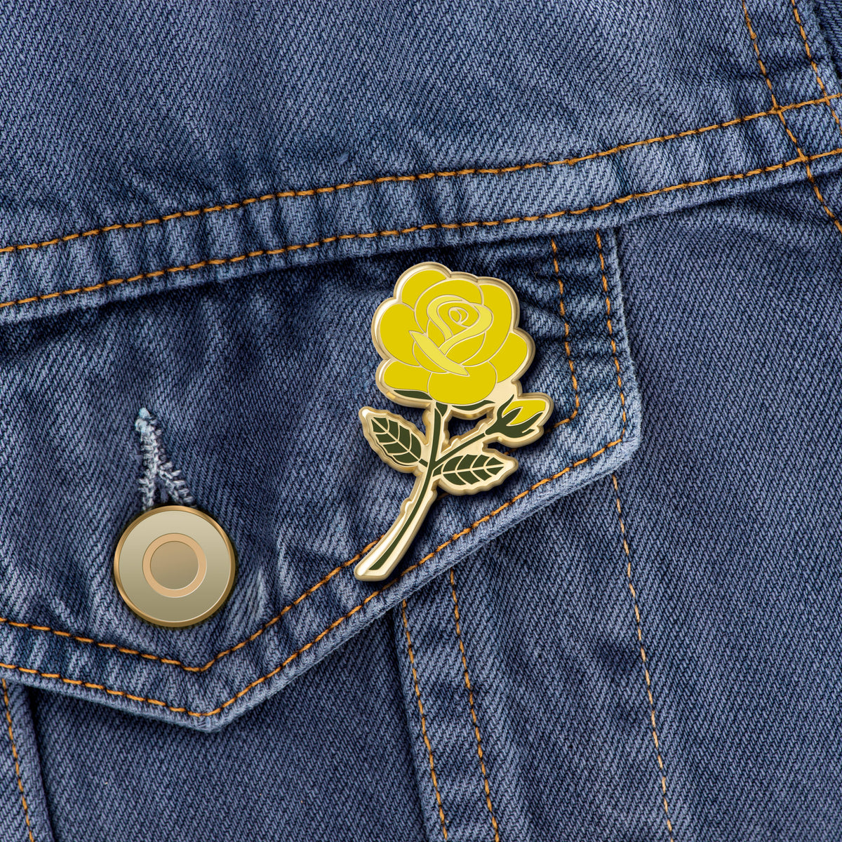 Yellow Rose Pin