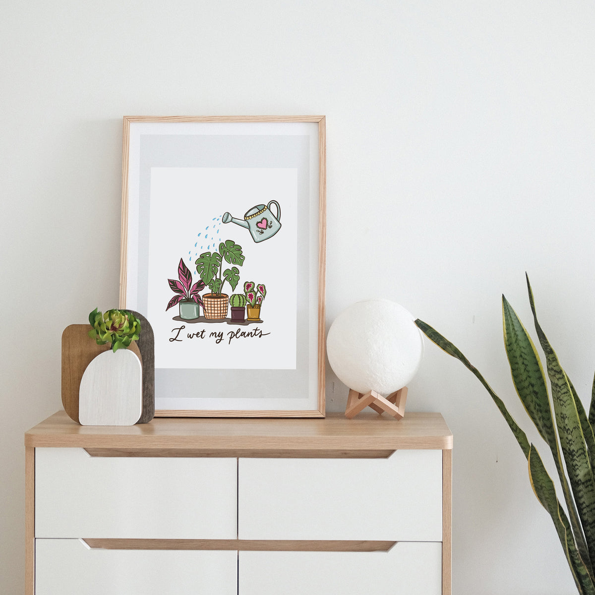 I Wet My Plants Art Print