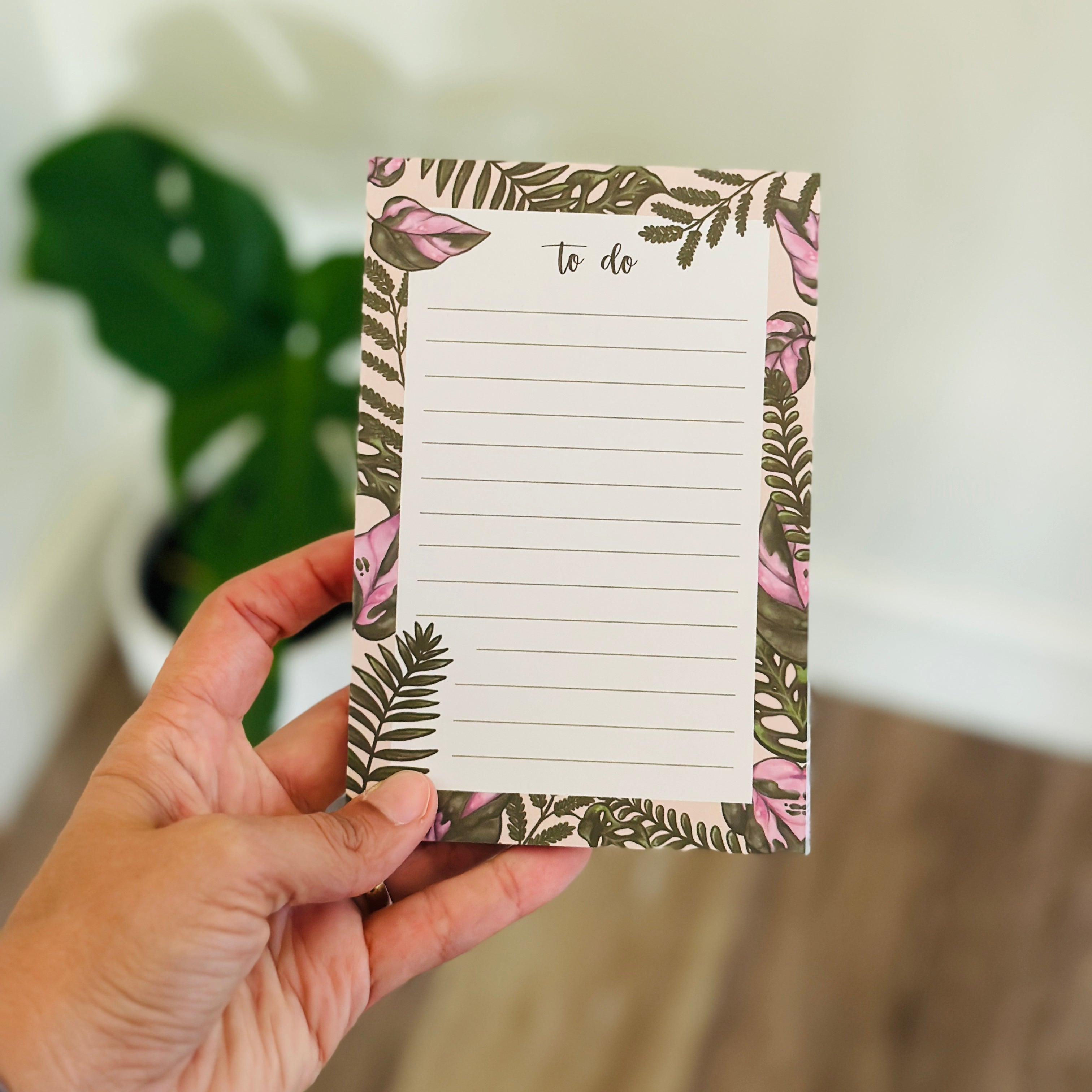Lined Notepad - House Plant Lined
