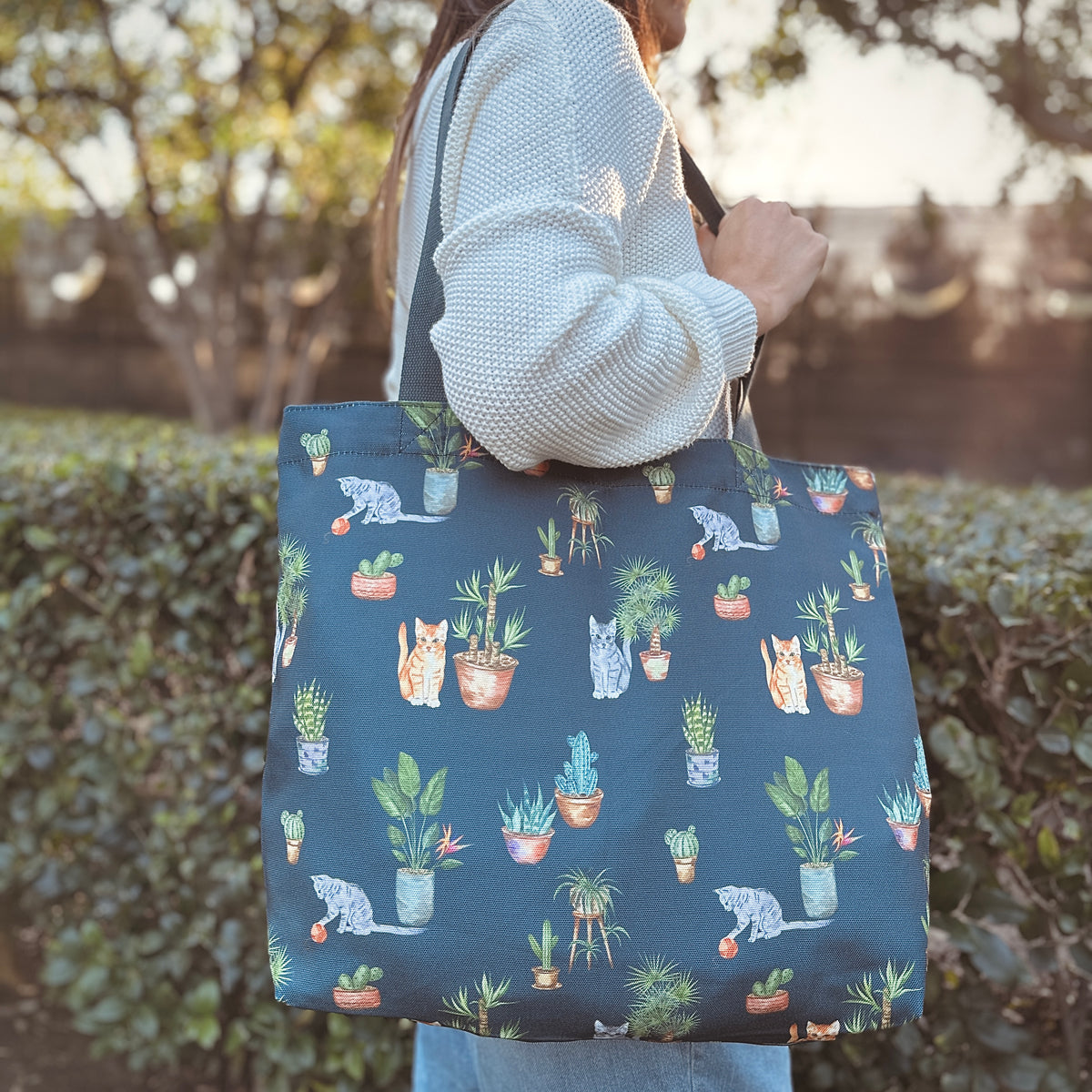 Cats and Plants Tote Bag