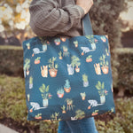 Load image into Gallery viewer, Cats and Plants Tote Bag
