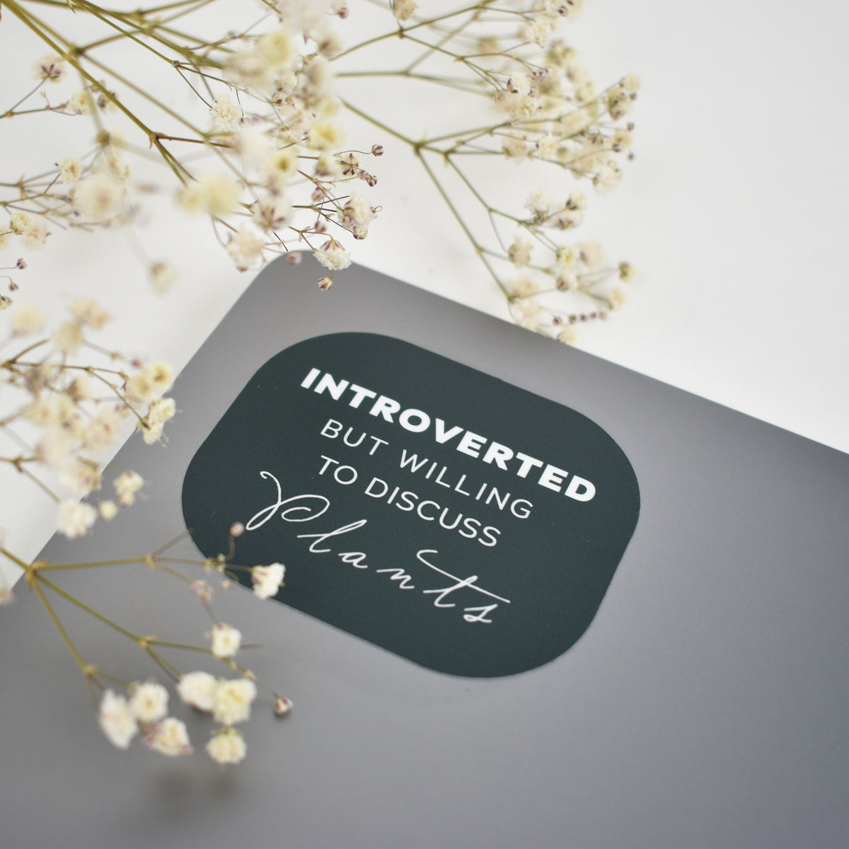 Introverted Plant Talk Sticker