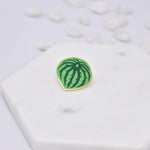 Load image into Gallery viewer, Watermelon Peperomia Plant Enamel Pin
